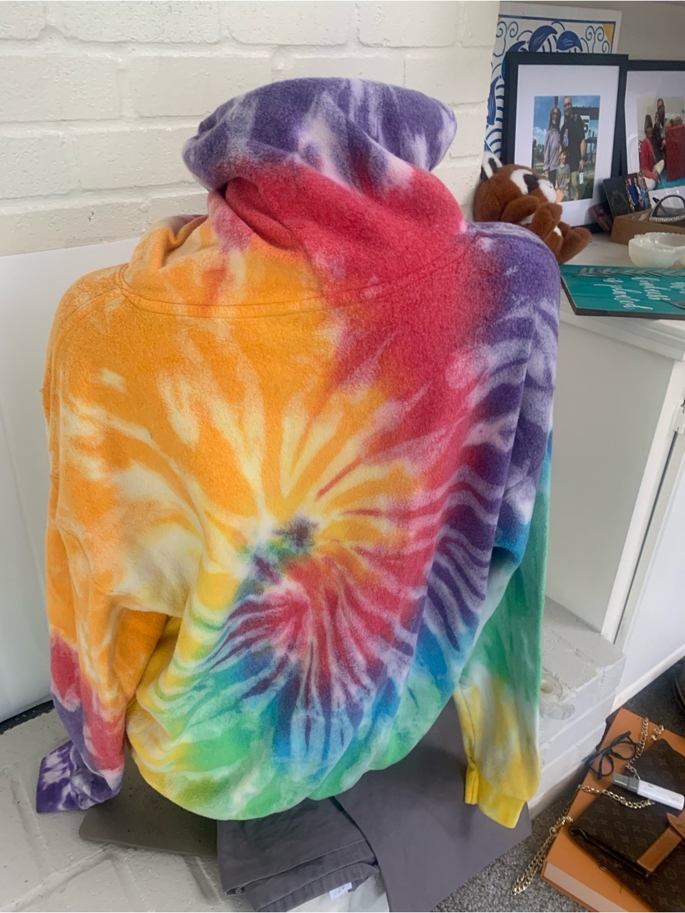 Grateful Dead Tie-Dye Tee with Pink, Orange, Yellow & Purple - Picture 4 of 5